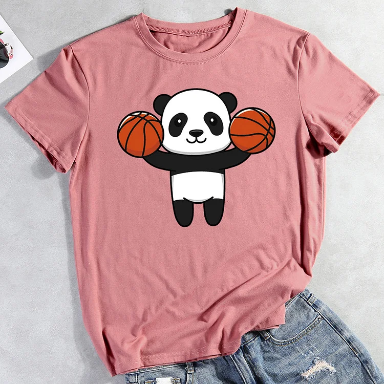 Panda Basketball T-shirt Tee -013538-Annaletters