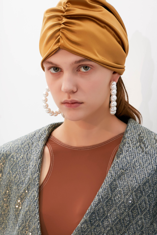 Simple Pearl Hoop Earrings