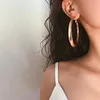 Ring Simple Geometric Mirror Metal Earrings