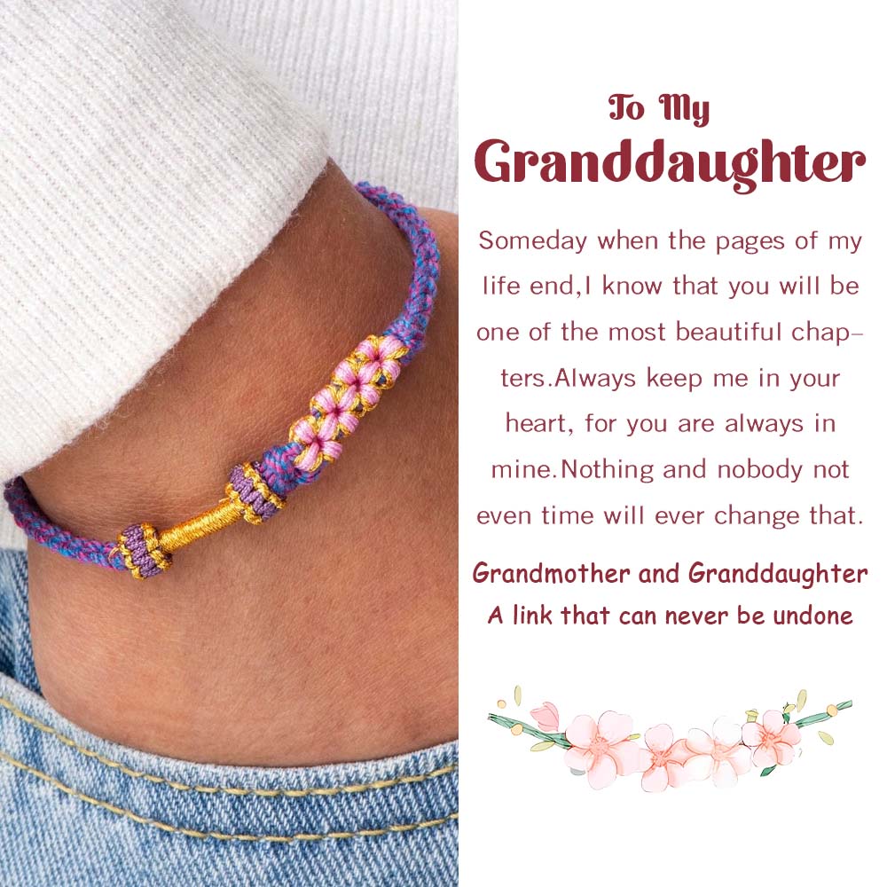 Unique Gift To My Granddaughter - Handmade Peach Blossom Bracelet