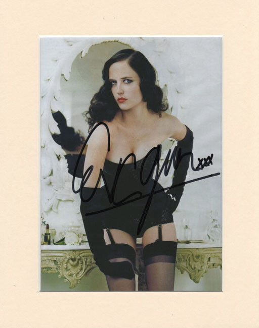 EVA GREEN JAMES BOND 007 CASINO ROYALE PP 10X8 MOUNTED SIGNED AUTOGRAPH Photo Poster painting