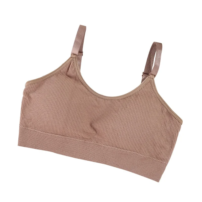 Women's Bra Tube Top Crop Top Female Seamless Back Outdoor Sports Underwear Bra For Women Cotton Female Bra Tops Brassiere