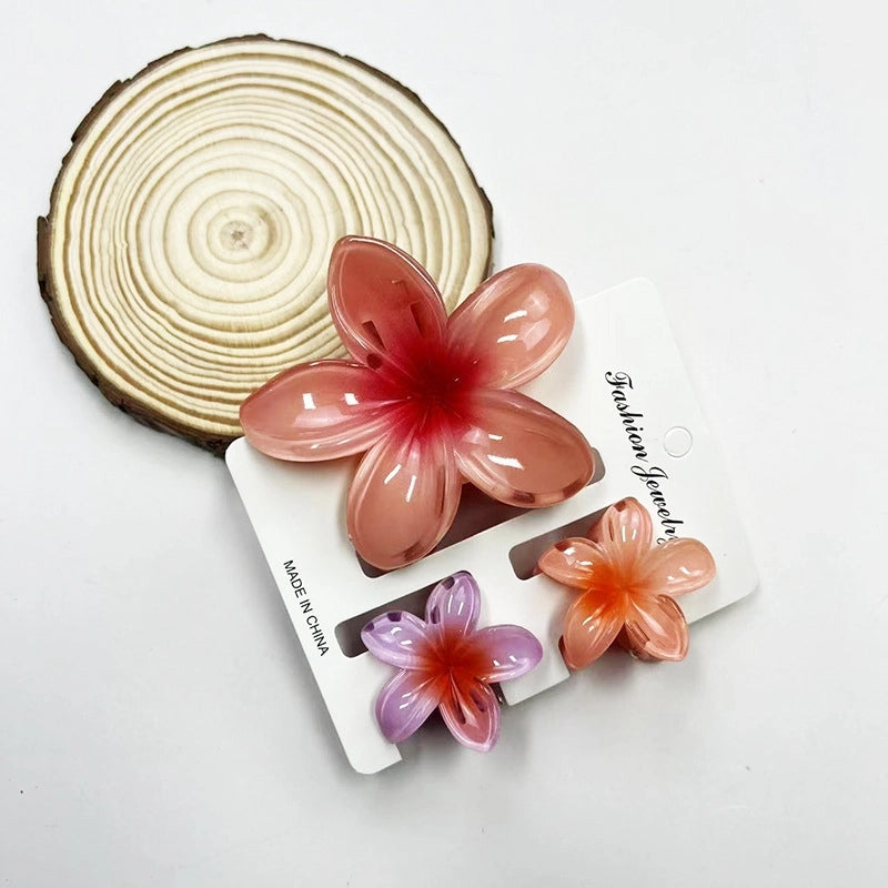 Vacation Modern Style Women’s Flower Resin Hair Claws