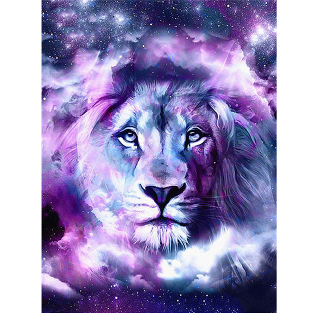 

40*50CM - Square Drill Diamond Painting - Colorful Lion, 501 Original