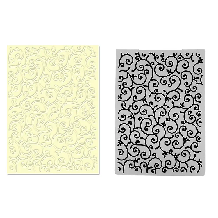 Mosaic Embossing Folder for Card Making Floral Plastic