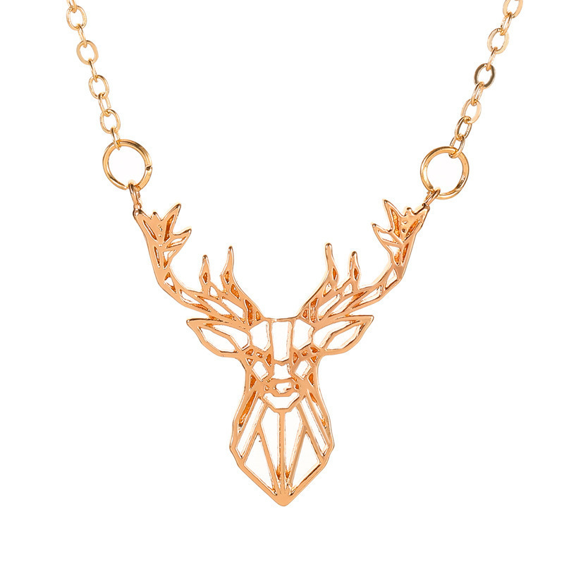 Christmas Pearl Reindeer Necklace wearshes