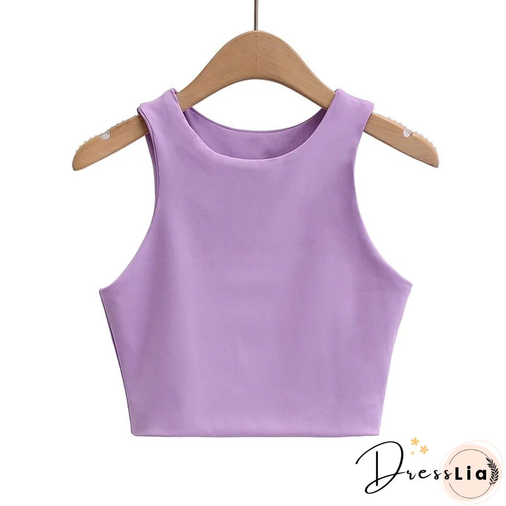 Summer Fashion Women Sexy Slim Tops O-neck Sleeveless Double Nylon Ladies Good Quality Tank Tops 6 Colors