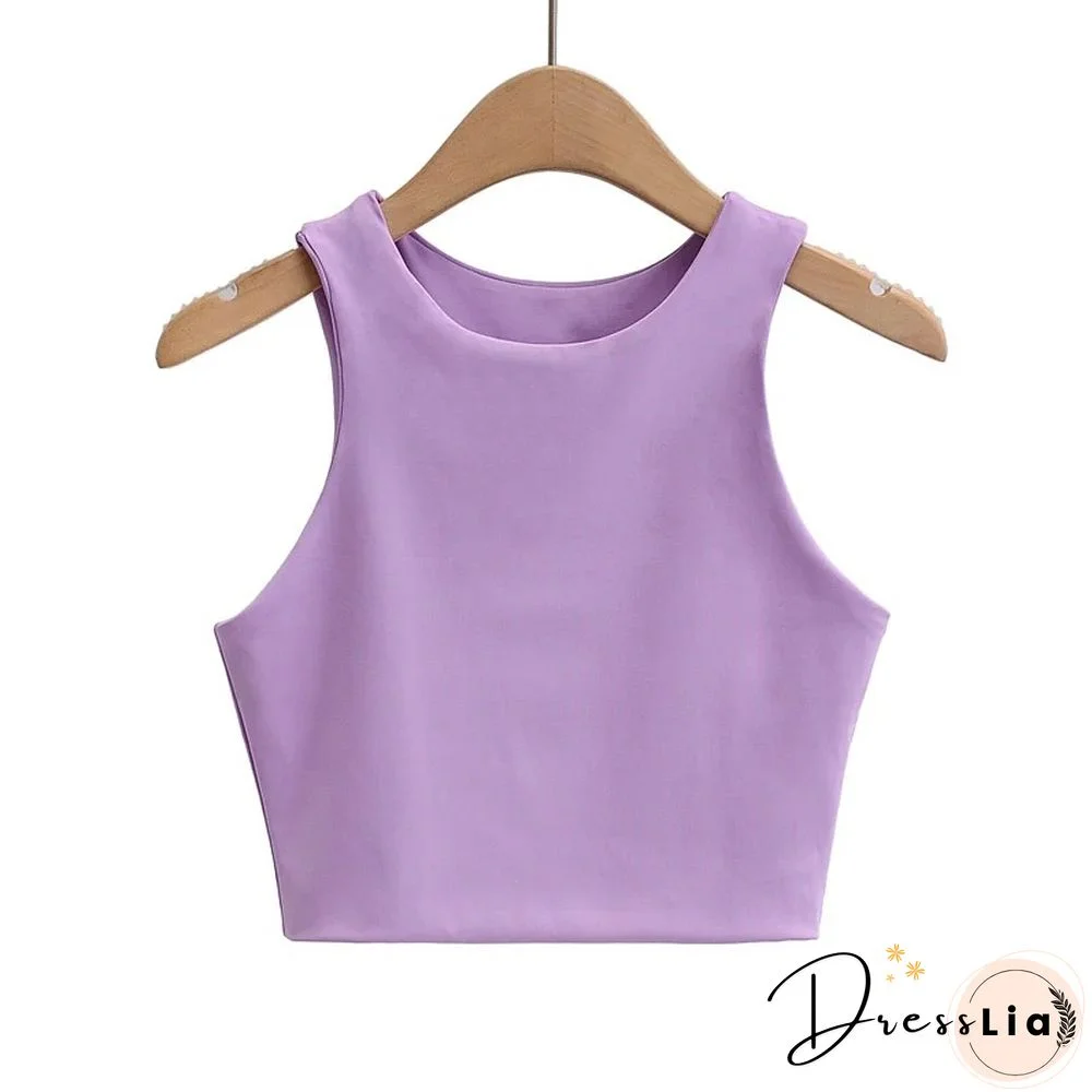 Summer Fashion Women Sexy Slim Tops O-neck Sleeveless Double Nylon Ladies Good Quality Tank Tops 6 Colors