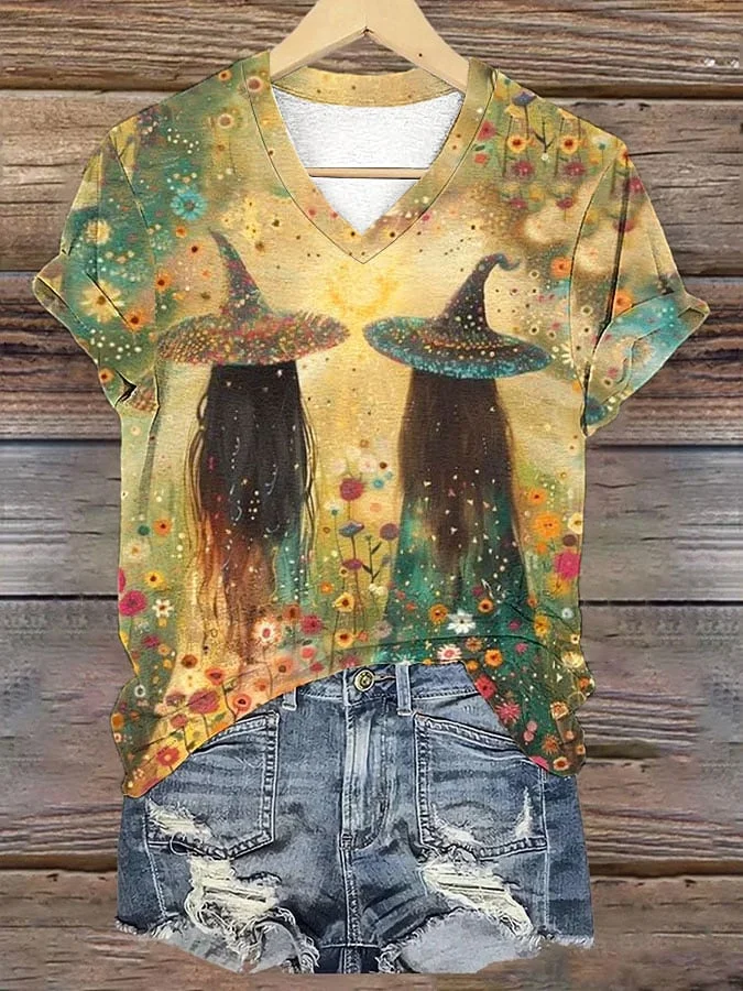 Women's Witch Print T-Shirt