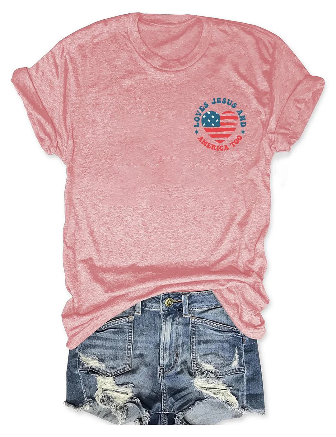 Loves Jesus And America Too T-shirt