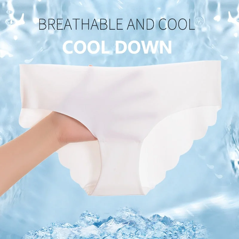 High Quality Women's Seamless Panties Solid Ultra-thin Panties Underwear Women's Sexy low-Rise Ruffles Briefs Lingerie New