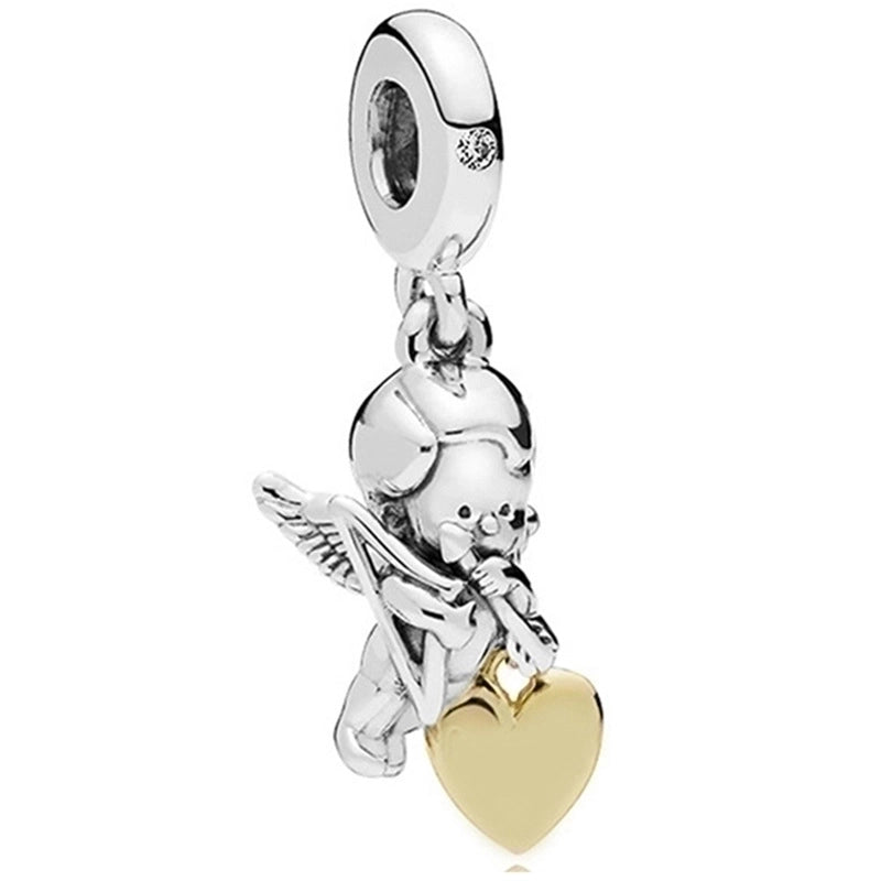 1 PC/Package Metal Rhinestones Plating Inlay Polished Pendant Beads