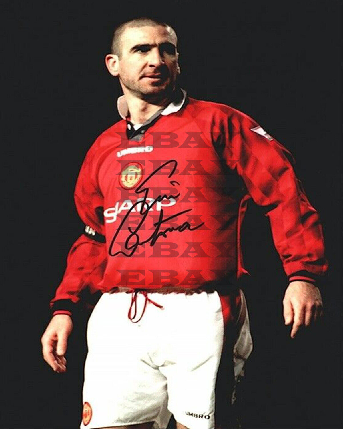 Eric Cantona Manchester United signed 8x10 autographed Photo Poster painting Reprint