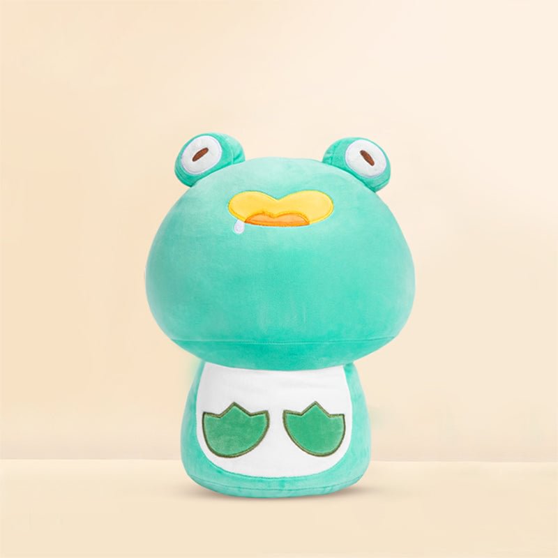 Mewaii® Personalized Green Frog Kawaii Mushroom Stuffed Animal Plush Squishy Toy