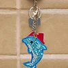 5pcs Dolphin Shape Key Chains DIY Diamond Painting Special Shape Full Drill