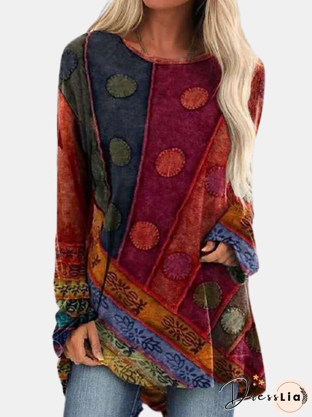 Casual Cotton-Blend Crew Neck T-shirt