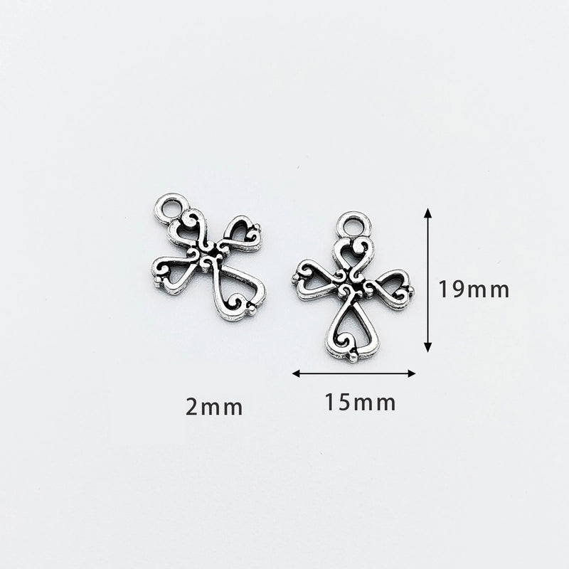 10 Pcs/package Retro Cross Alloy Plating Pendant Jewelry Accessories