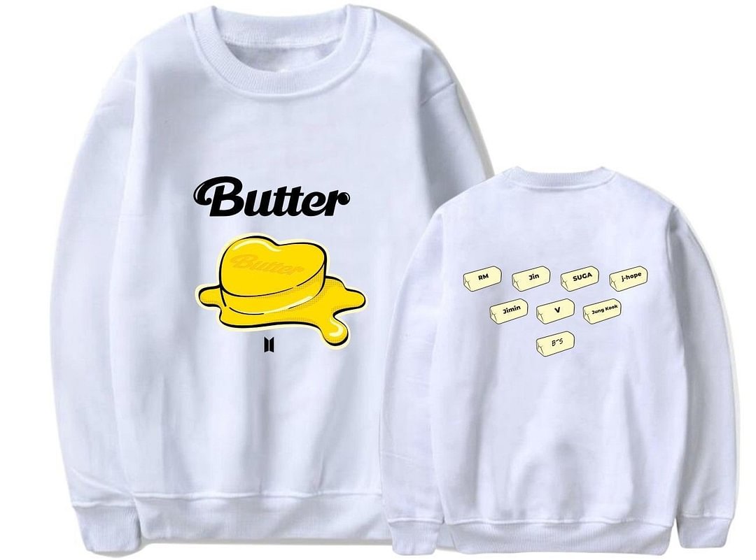 방탄소년단 Butter Casual Round Neck Hoodie