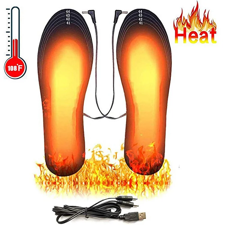 USB Heated Shoe Insoles Feet Warm Sock Pad