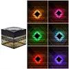 Iron Hollowed-out Solar Lantern Light Waterproof Solar-powered Atmosphere Lights Dustproof Decorative Mandalas Light for Courtyard Garden Corridor Balcony