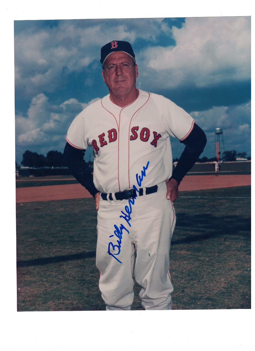 Billy Herman Boston Red Sox Signed 8x10 Photo Poster painting W/Our COA