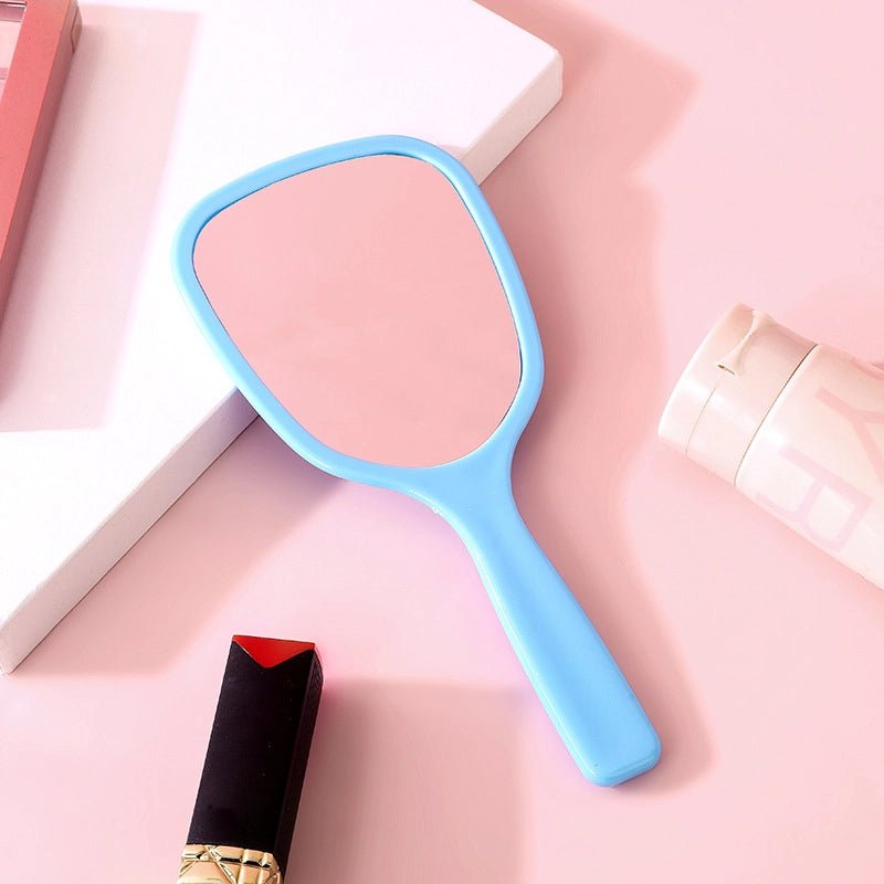 Mirror Hand-held Makeup Mirror Girls Makeup Beauty Dressing Mirror Portable Portable Handle Diy Small Mirror