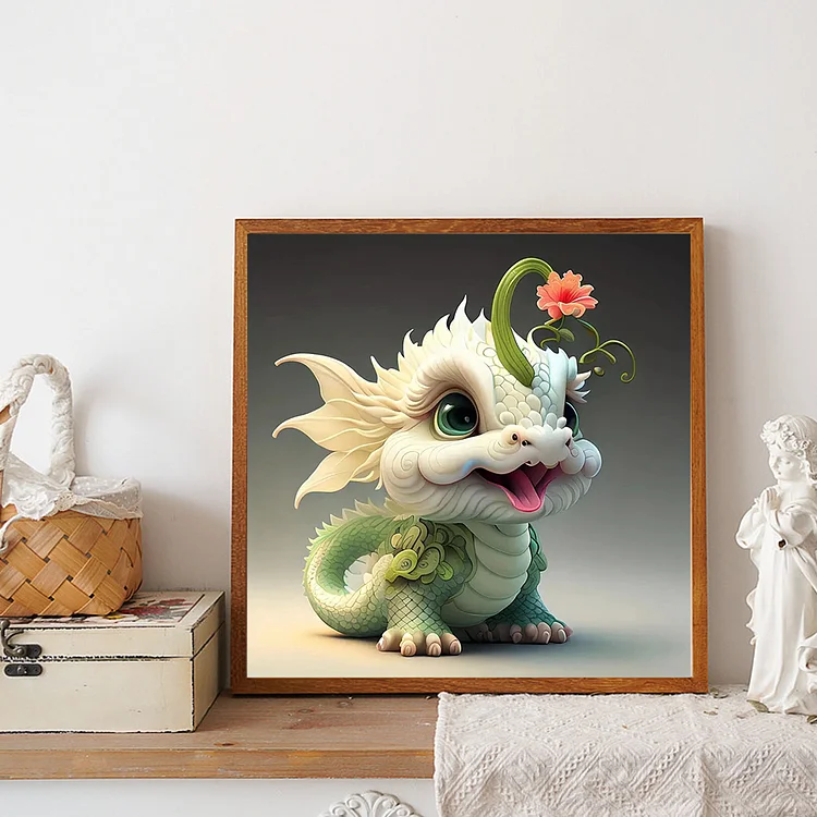 Cute Little Dragon - Full Round - Diamond Painting (30*30cm)