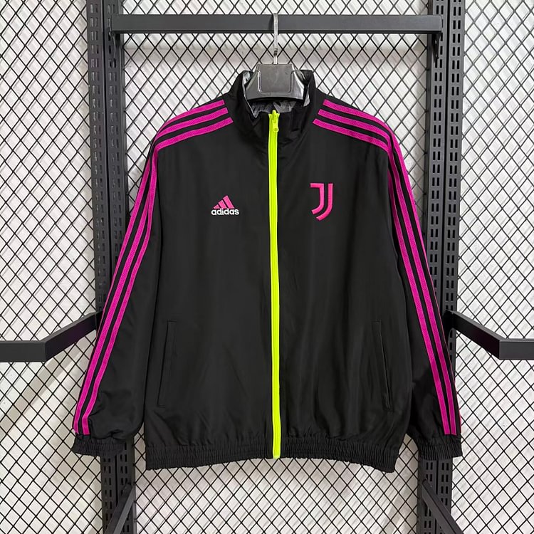 2026-27 Juventus Black and Waterproof Reversible Trench Coat