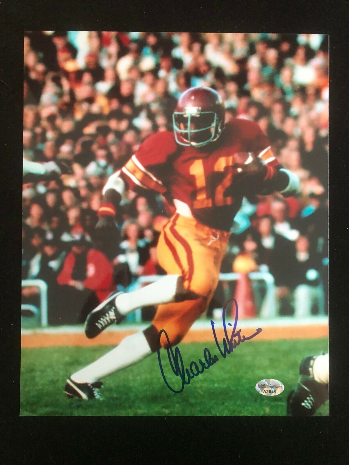 Charles White Signed Autographed Action Photo Poster painting - COA - USC Trojans