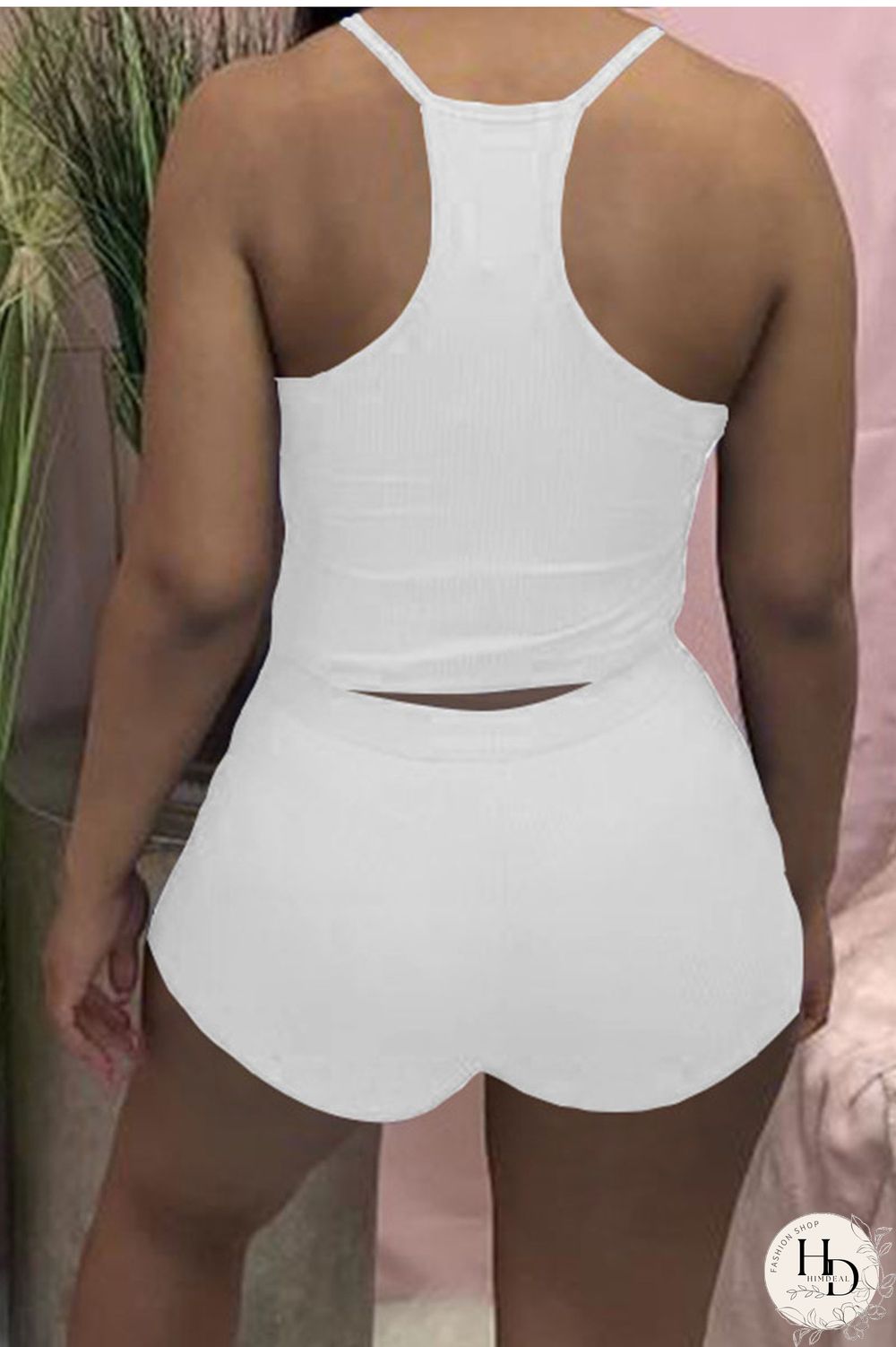 Black Casual Solid Patchwork Spaghetti Strap Sleeveless Two Pieces