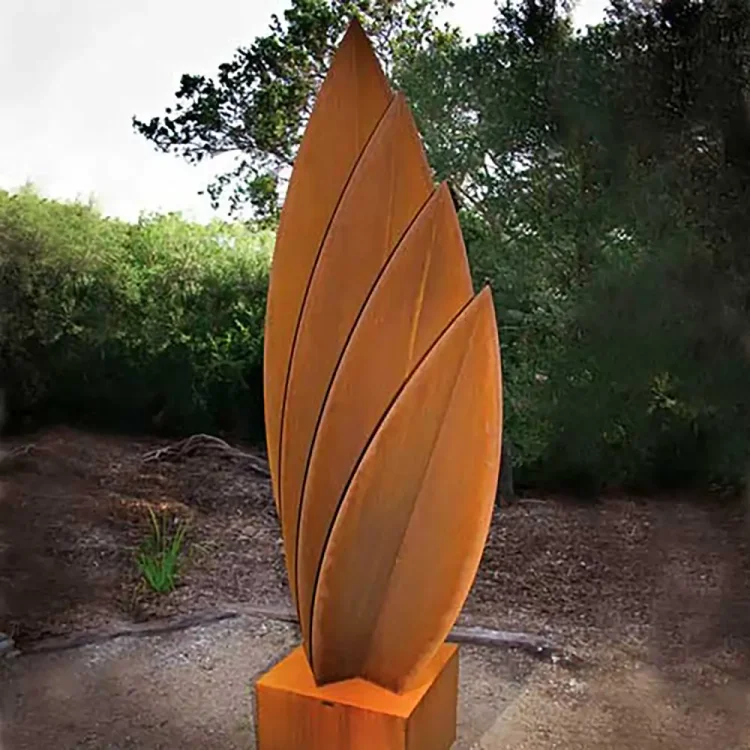 Contemporary Abstract Corten Steel Sculpture Outdoor Art Landmark