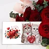 6Pcs Valentines Day Diamond Painting Greeting Card