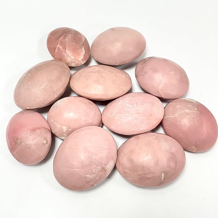 Pink Opal Palm Stone 3pcs