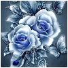 Diamond Painting-DIY Full Round Drill Butterfly Flower(30*30CM)