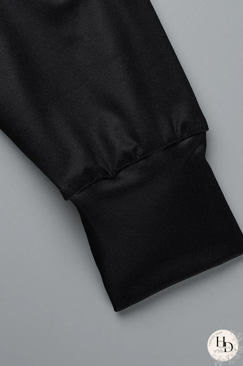 Black Casual Print Patchwork O Neck Long Sleeve Two Pieces