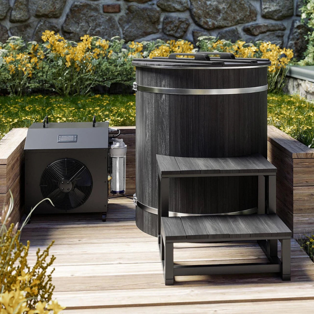 Portable Composite Timber Ice Bath Tub - T&S