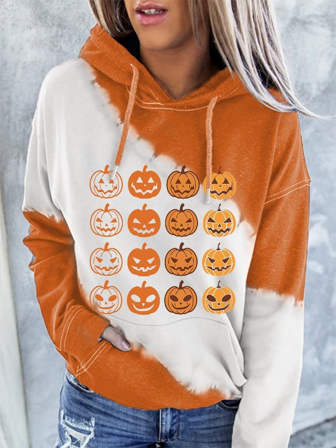 Women's Halloween Pumpkin Hoodie Sweatshirt