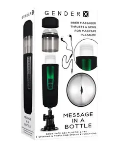 Pornhint Gender X Super Powerful, Thrusting, Spinning Stroker Message In A Bottle, New