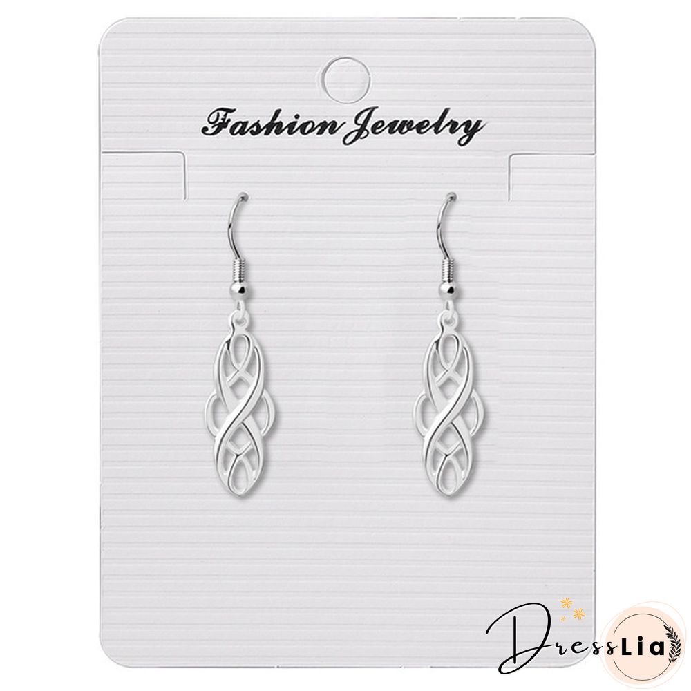 2 Colors Celtic Knot Dangle Earrings Good Luck Irish Celtic Knot Vintage Dangles for Women,Girls