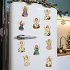 10PCS DIY Pearl Diamond Painting Christmas Fridge Magnets, Sparkling Rhinestone Refrigerator Magnet Craft Kit for Home Decor & Gifts