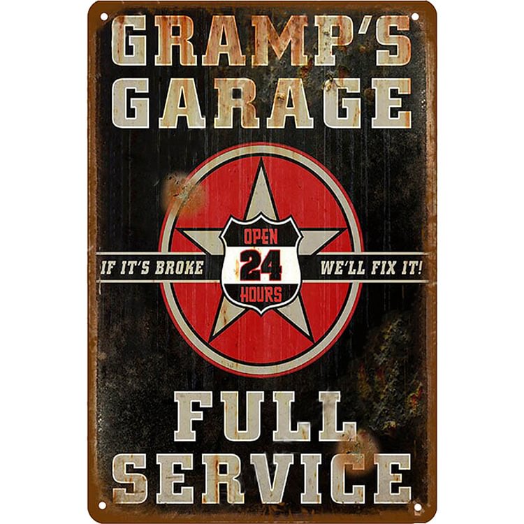 Gramp'S Garage Service - Vintage Tin Signs/Wooden Signs 8*12Inch/12*16Inch