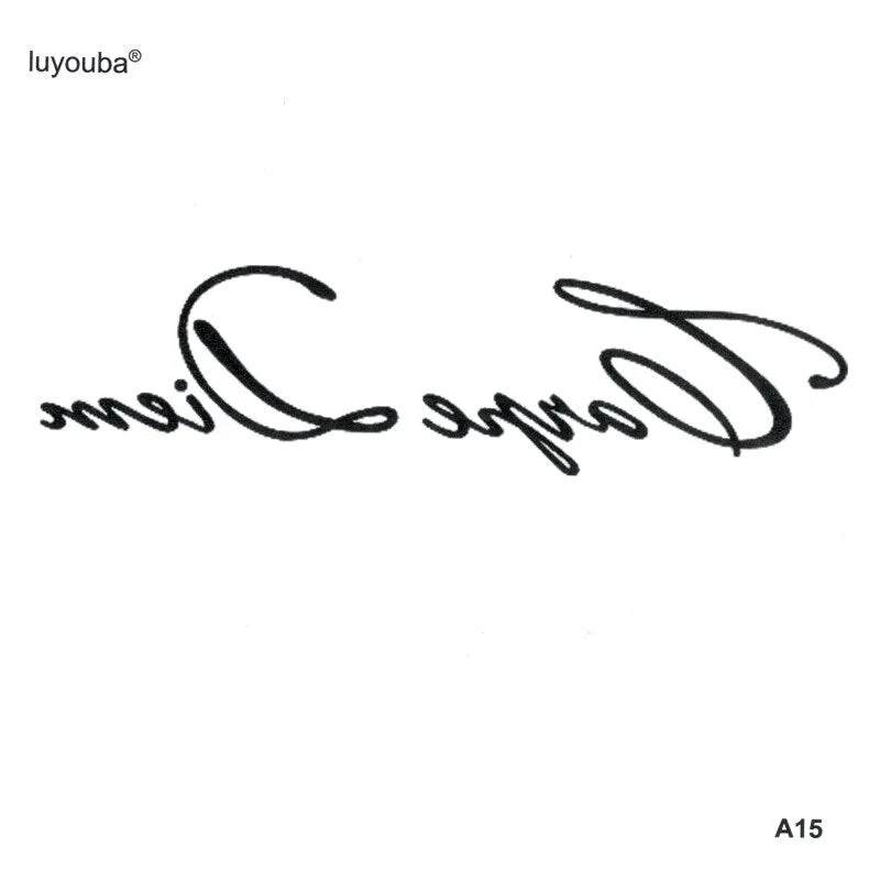 English Letter Tattoo Waterproof Temporary Tattoos Men Fake Tattoo Weapon Tatoo Sleeve Kids Tattoo