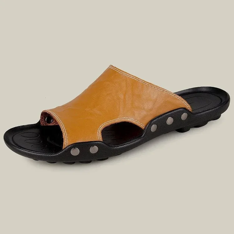 Letclo™ 2023 Men's Leather Summer Sandals letclo Letclo