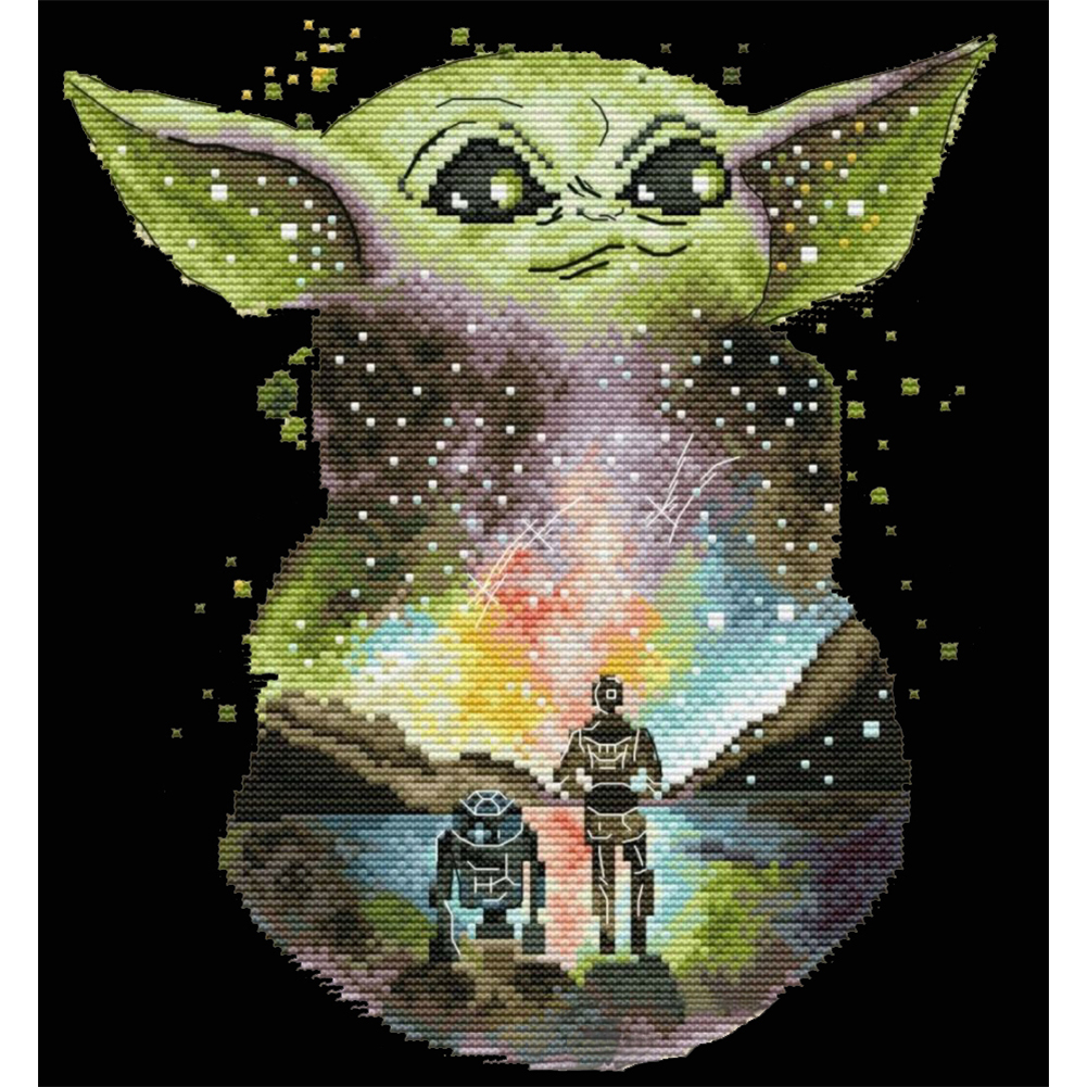 

Green Monster - 11CT Stamped Cross Stitch - 50*54CM, 501 Original