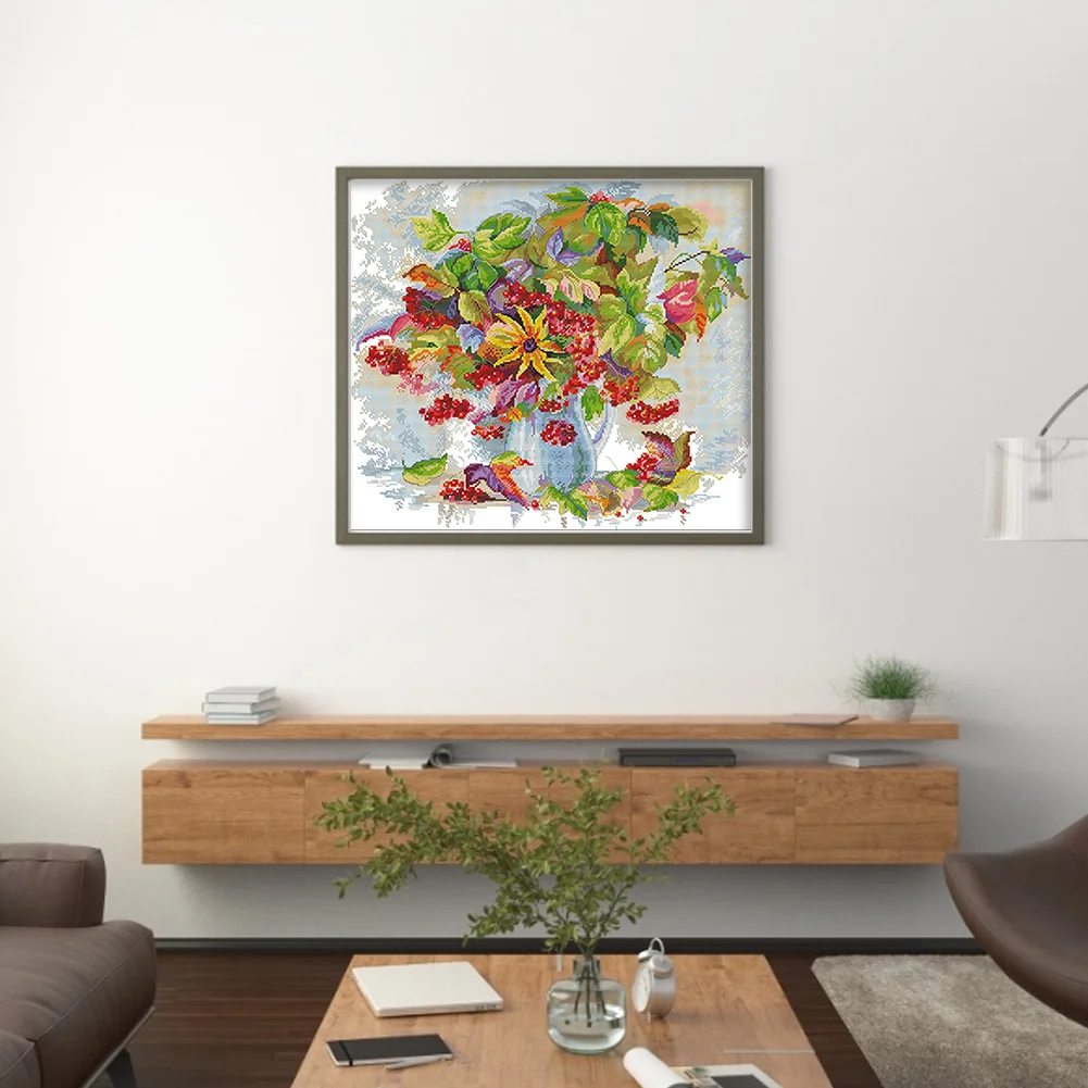 14CT Full Stamped Cross Stitch - Autumn(Canvas|47*44CM)