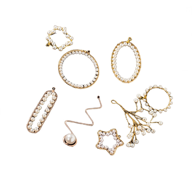 10 PCS/Package Copper Geometric Pendant Jewelry Accessories