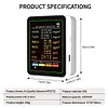 6-in-1 Air Quality Meter Real-Time CO2 Tester HCHO Detector for Home Cars Plants