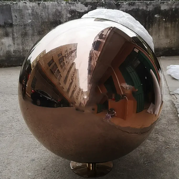 48 inch Metal Polished Water Feature Sphere 1200mm Fountain Ball