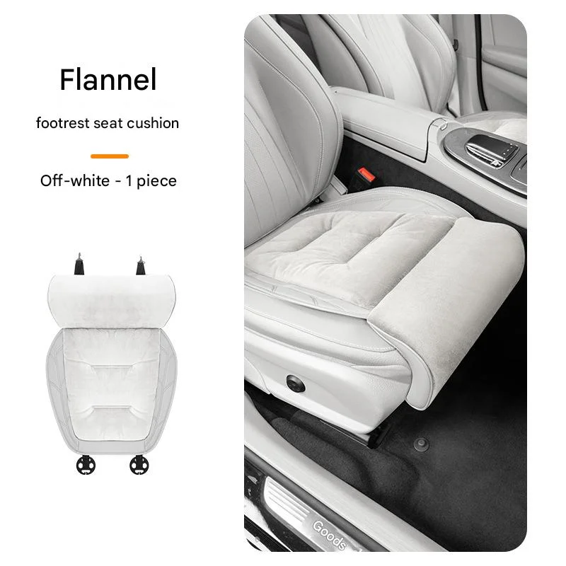 Car flannel extended leg rest seat cushion premium feel warm car seat mat