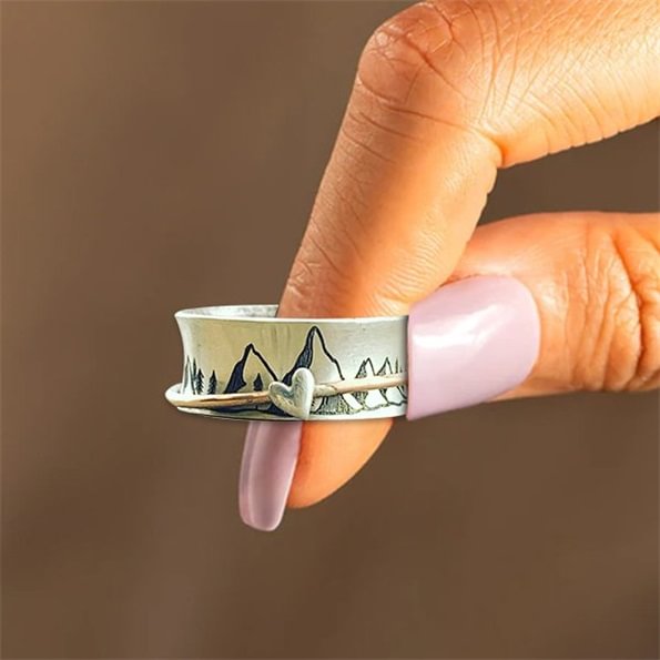 🔥Last Day Promotion 75% OFF💕-Keep Climbing Silver Spinner Ring💝